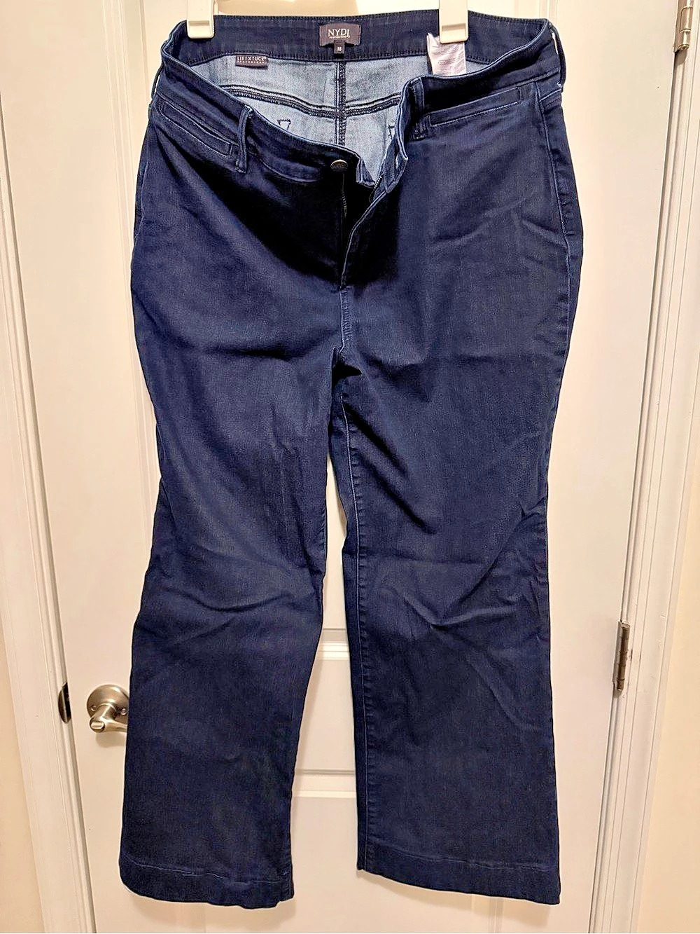 NYDJ Lift Tuck Straight Leg Jeans Waist 18 Black